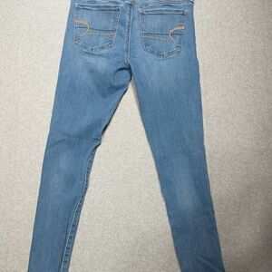 American Eagle Jeans Womens 4 Blue Skinny High Rise Next Level Stretch Casual.